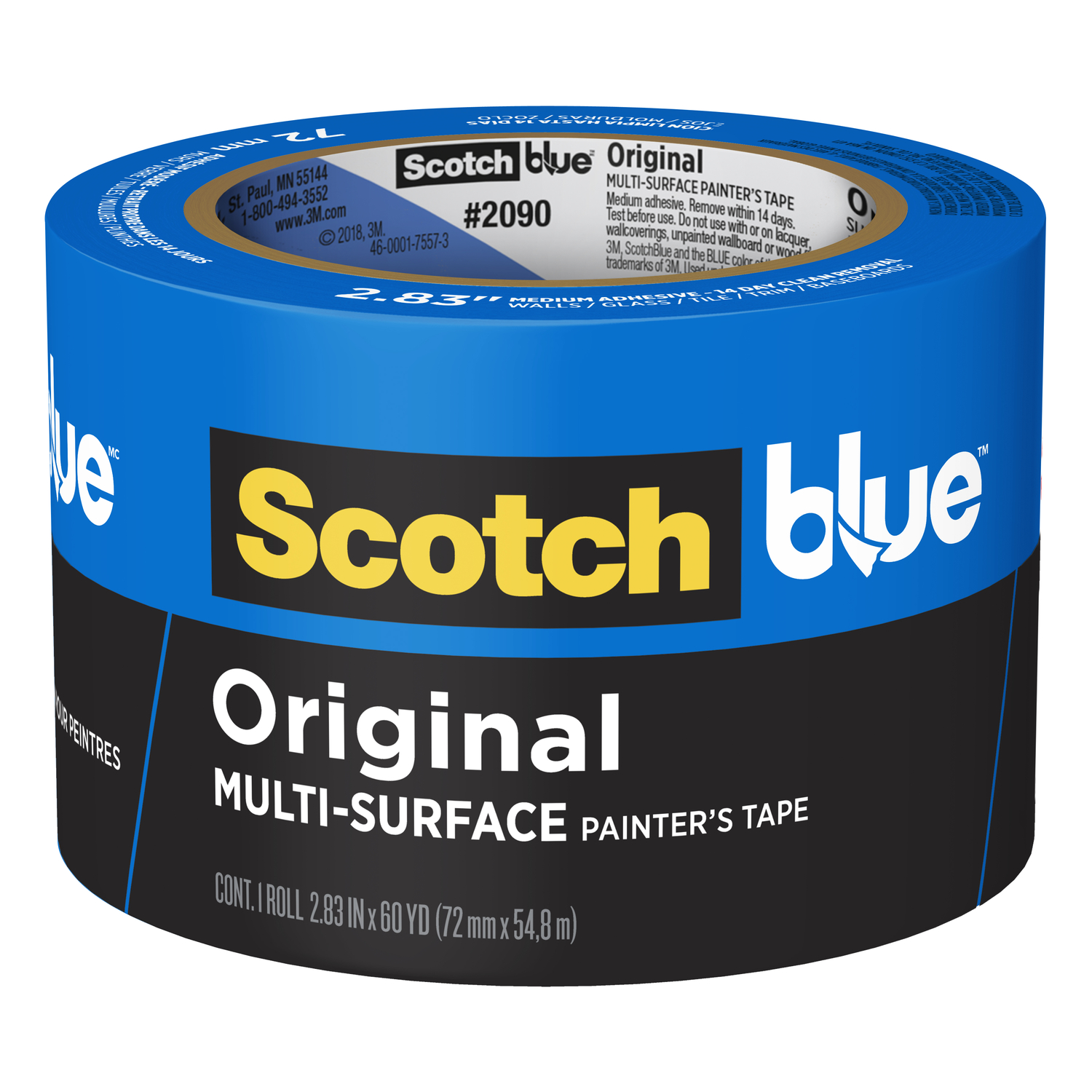 ScotchBlue 2.83 in. W X 60 yd L Blue Medium Strength Original Painter\u0027s Tape 1 pk - Intensery