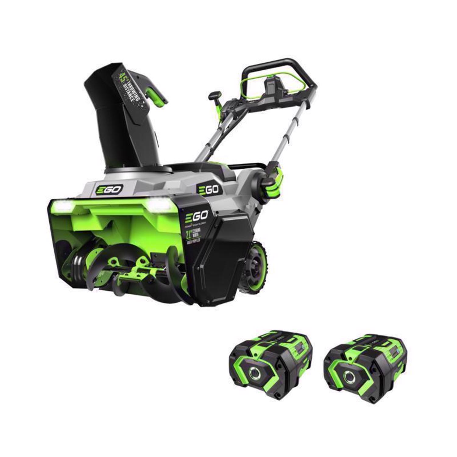 EGO Power + Peak Power SNT2125AP 21 in. Single stage 56 V Battery Auger-Propelled Snow Blower W/ HEATED HANDLES \u0026 TWO 7.5 AH BATTERIES - Intensery