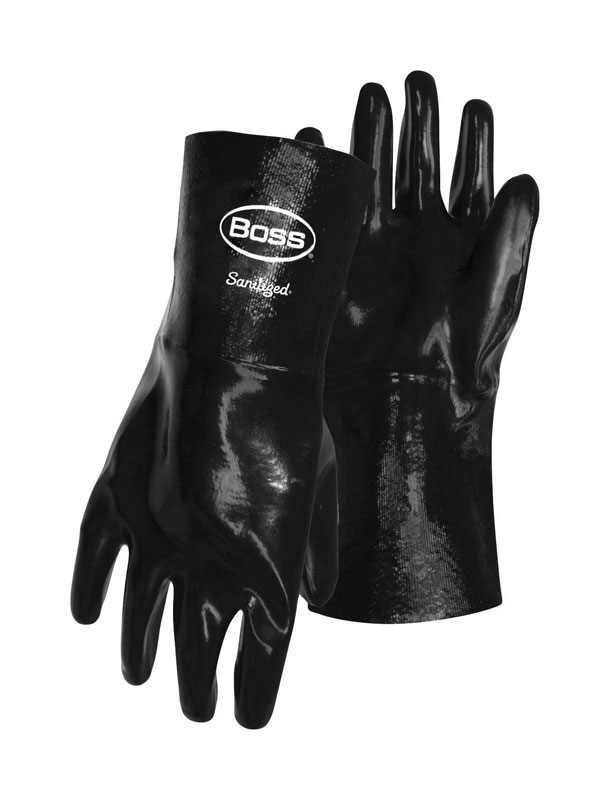 Boss Chemguard Plus Men\u0027s Indoor/Outdoor Chemical Gloves Black L 1 pair - Intensery