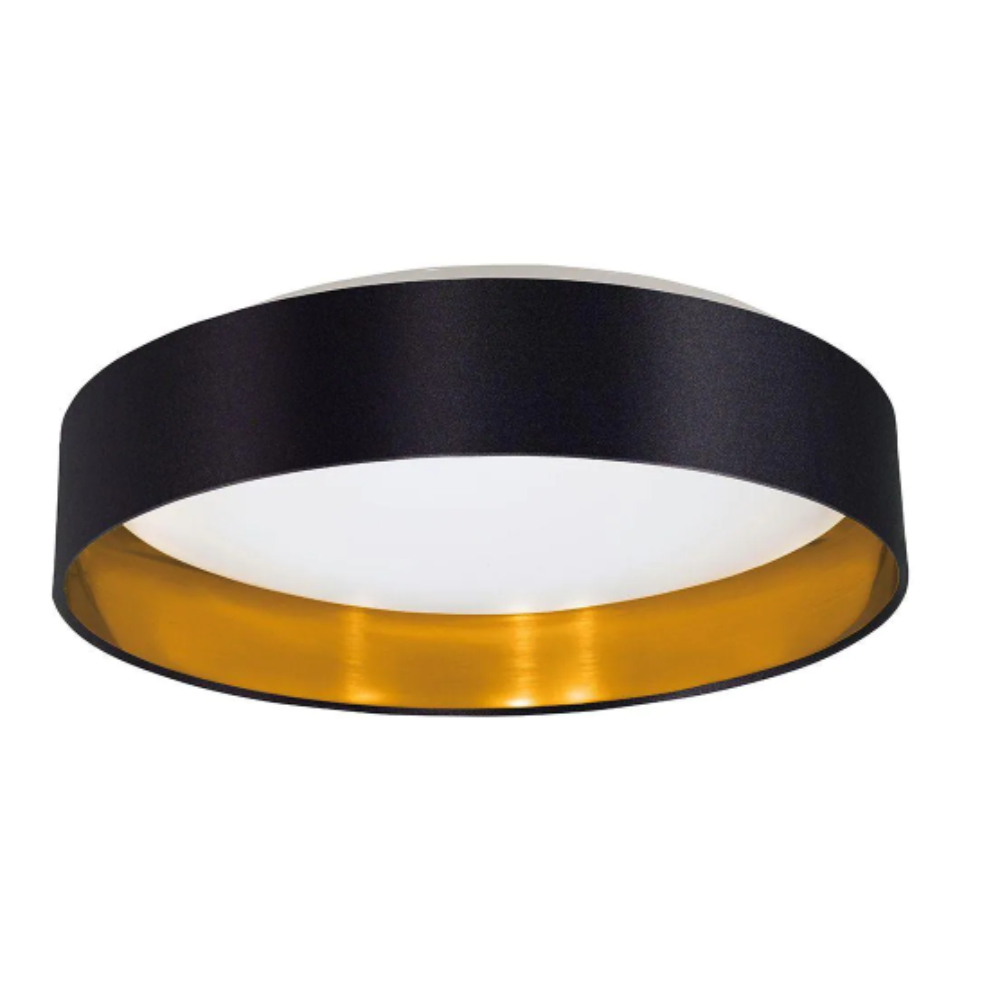 Eglo Maserlo 15.95 in. Black/Gold LED Semi-Flush Mount - Intensery