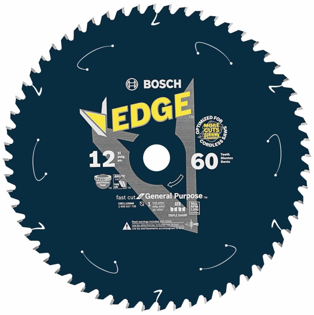 12 In. 60 Tooth Edge Cordless Circular Saw Blade for General Purpose - Intensery