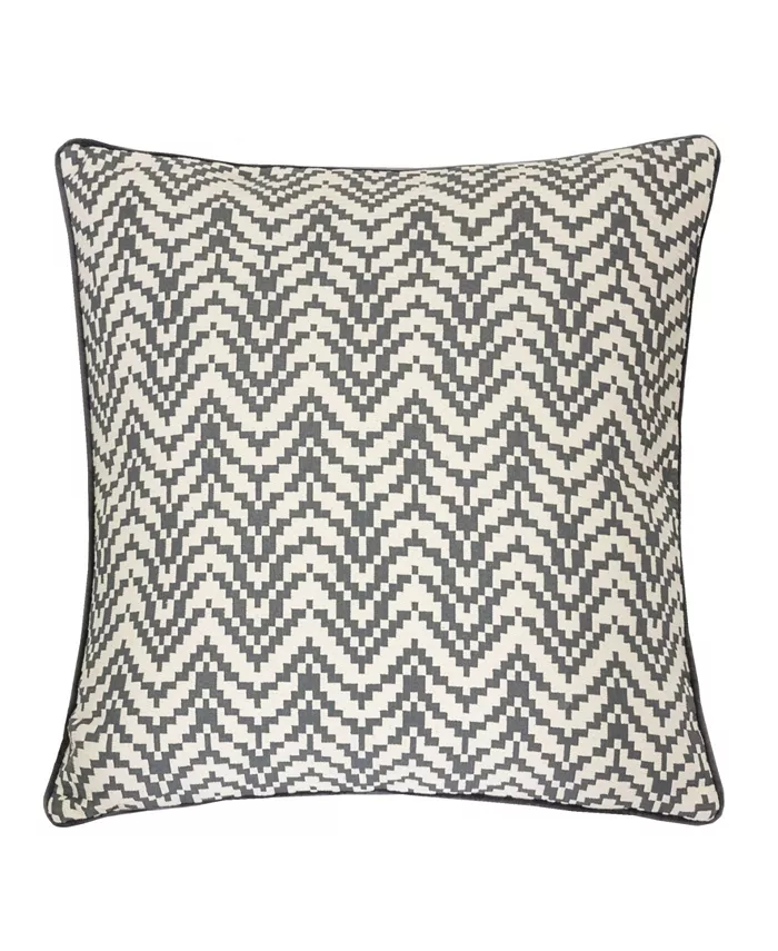 Homey Cozy Zoe Chevron Bow Square Decorative Throw Pillow - Intensery