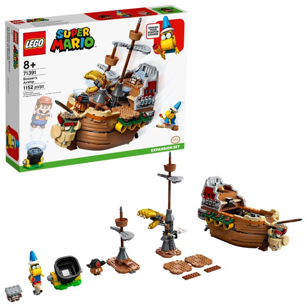 Lego Super Mario Bowser’s Airship Expansion Set 71391 Collectible Building Toy (1，152 Pieces) - Intensery
