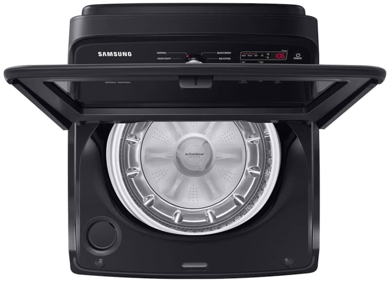 4.9 Cu. Ft. Brushed Black Large Capacity Top Load Washer With ActiveWave Agitator And Deep Fill - Intensery
