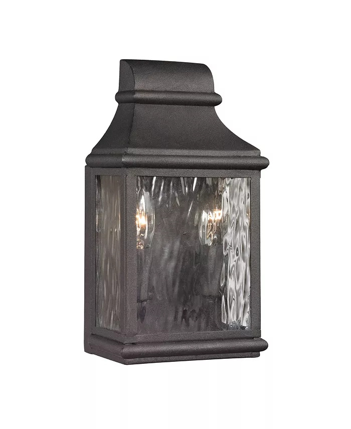Macy's Forged Jefferson Collection 2 light outdoor sconce in Charcoal - Intensery