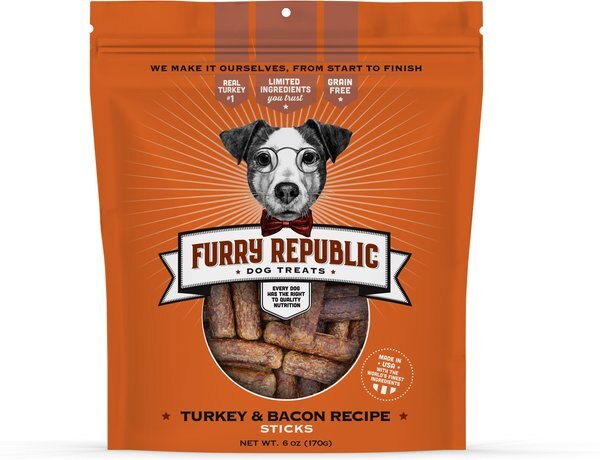 Furry Republic Sticks Turkey and Bacon Recipe Grain-Free Dog Treats - Intensery