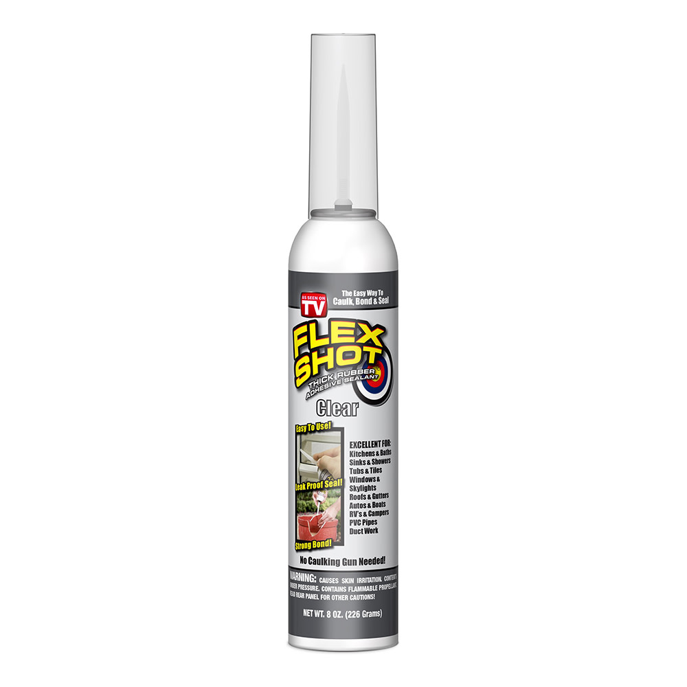 8 oz Flex Shot Rubber SealantWhite - Intensery