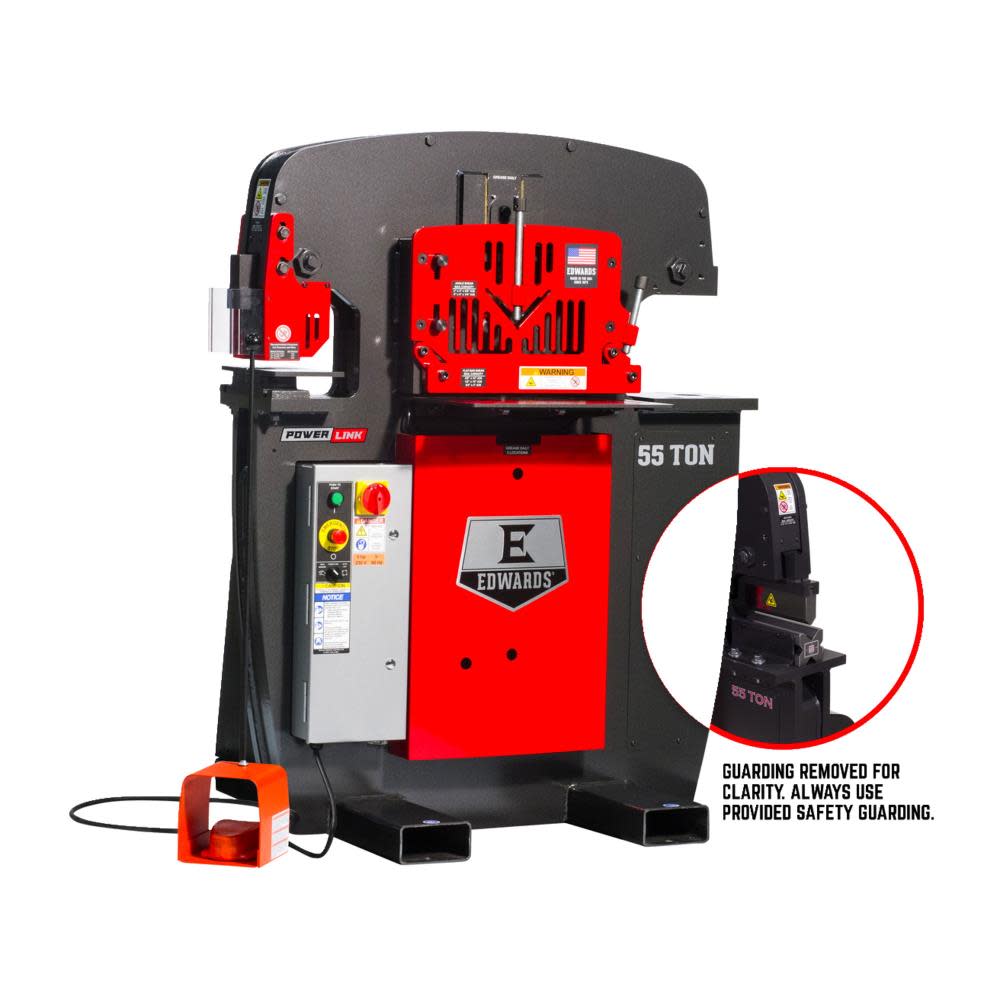55 Ton Ironworker 3 Phase， 230 Volt， PowerLink， 10 Brake - Intensery