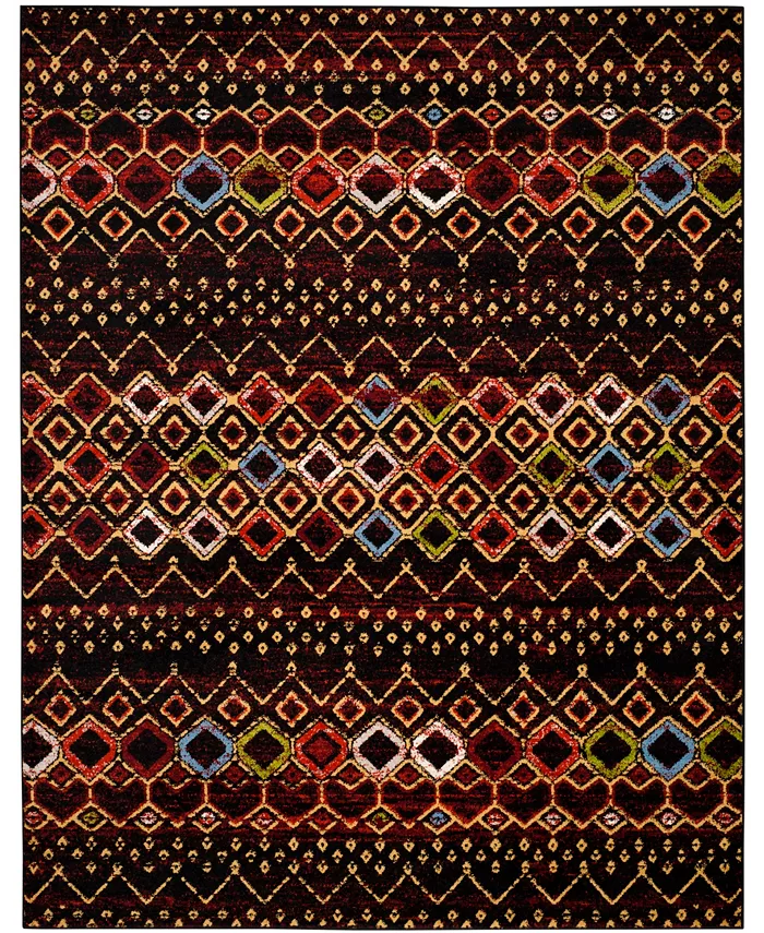 Safavieh Amsterdam 108 Black and Multi Rug - Intensery