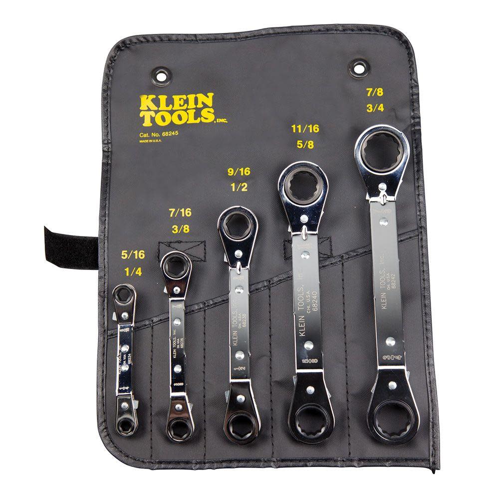 Klein Tools Reverse Ratchet Box Wrench Set 5 Pc 68245 from Klein Tools - Intensery