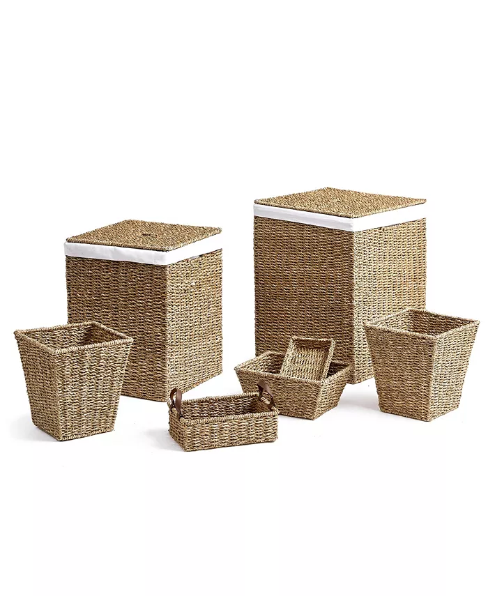 Baum Natural Kasbah Hamper and Storage， Set of 7 - Intensery