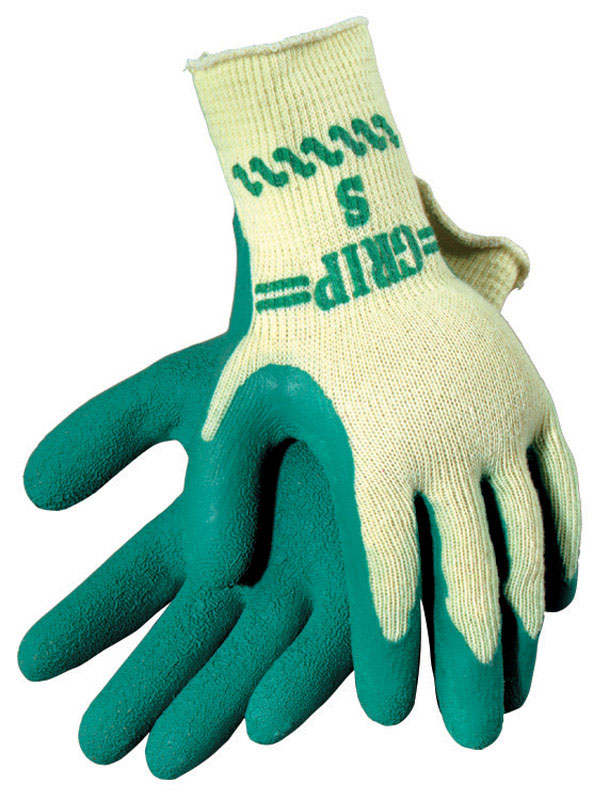 Atlas Unisex Indoor and Outdoor Coated Gardening Gloves Green/Yellow L 1 pair - Intensery