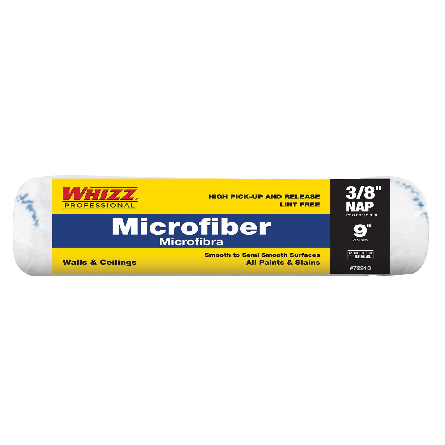 Whizz Microfiber 9 in. W X 3/8 in. Cage Paint Roller Cover 1 pk - Intensery