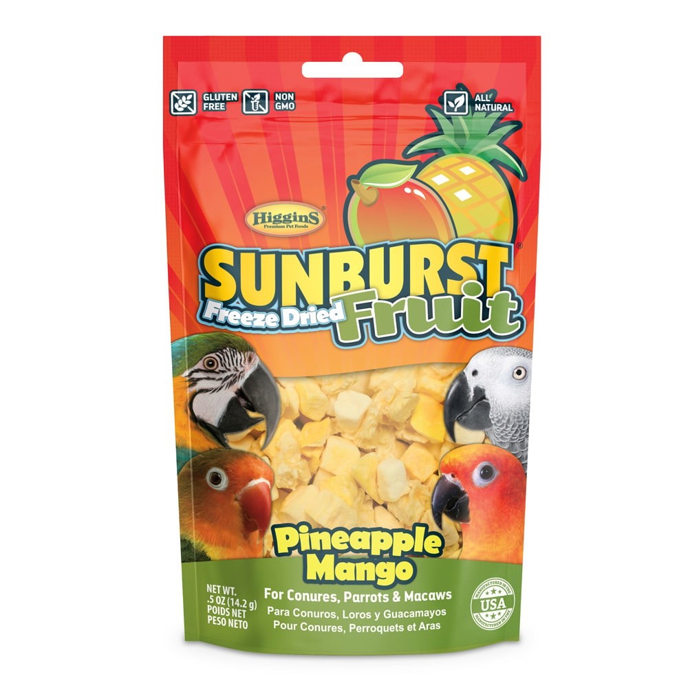 Higgins Sunburst Freeze Dried Fruit Pineapple Mango Treat - 0.5 oz - Intensery