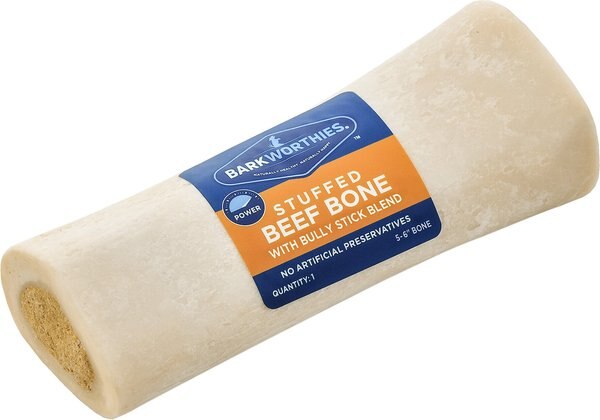 Barkworthies Large Stuffed Beef Shin Bone Dog Treats - Intensery