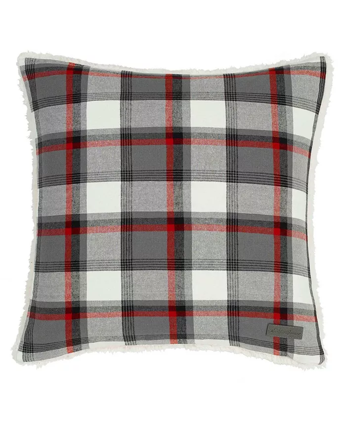 Eddie Bauer Wallace Plaid Cotton Yarn Dye Square Decorative Pillow， 20