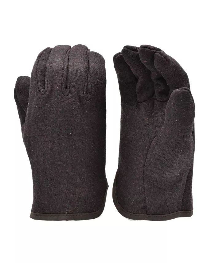 G F Products Brown Jersey Work Gloves w  Fleece Lining， 12 pairs - Intensery