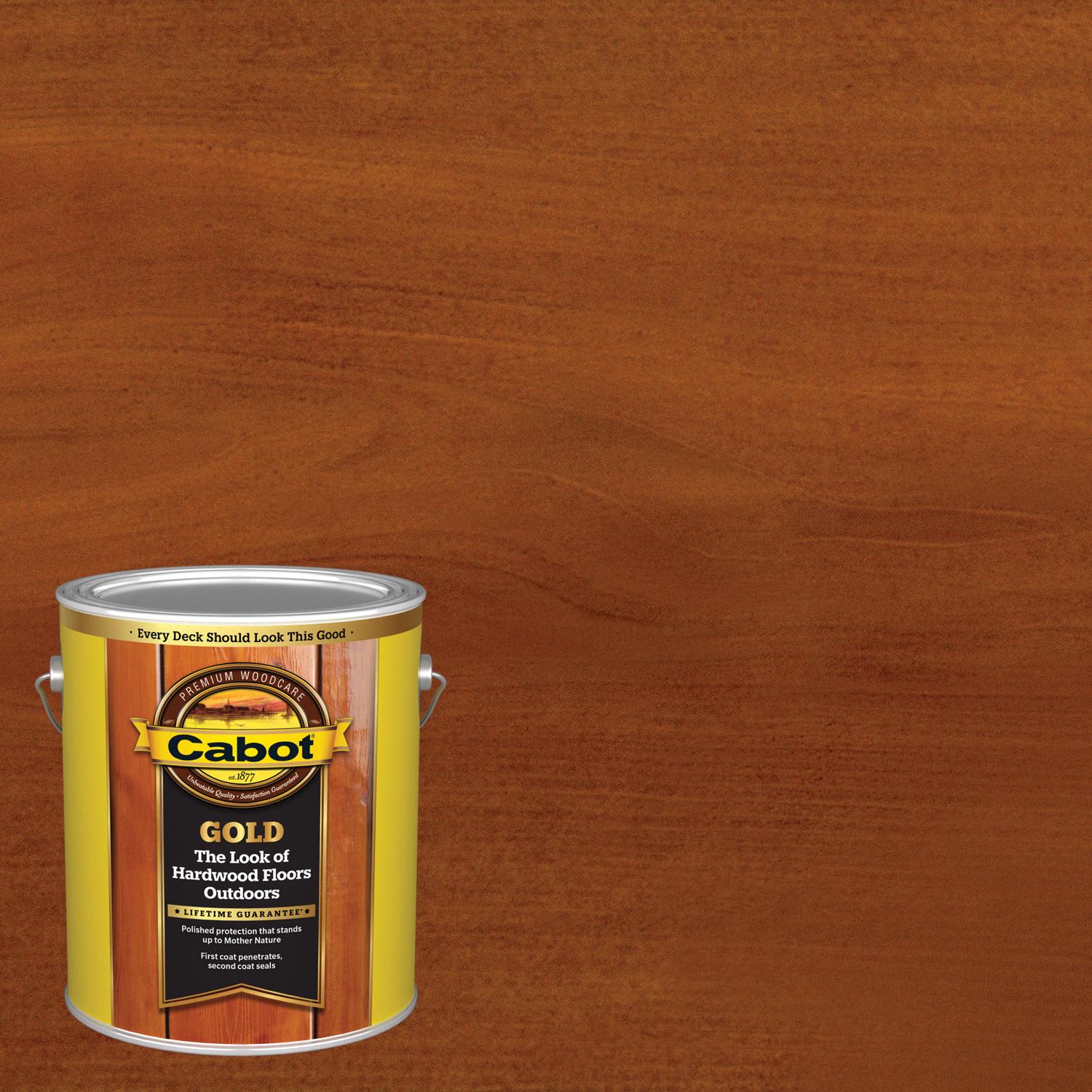 Cabot Gold Satin Sunlit Walnut Oil-Based Deck Varnish 1 gal - Intensery
