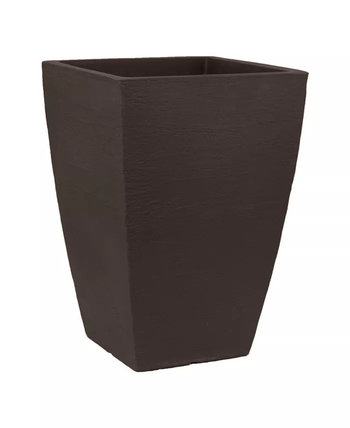 Tusco Products Modern Planter Tall Square Espresso 16in x 23in - Intensery