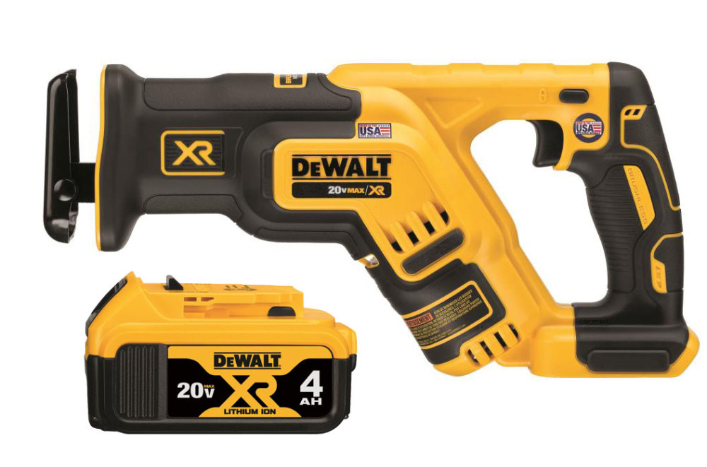 DEWALT 20V MAX Compact Recip Saw with XR 4Ah Battery Bundle DCB204-DCS367B from DEWALT - Intensery