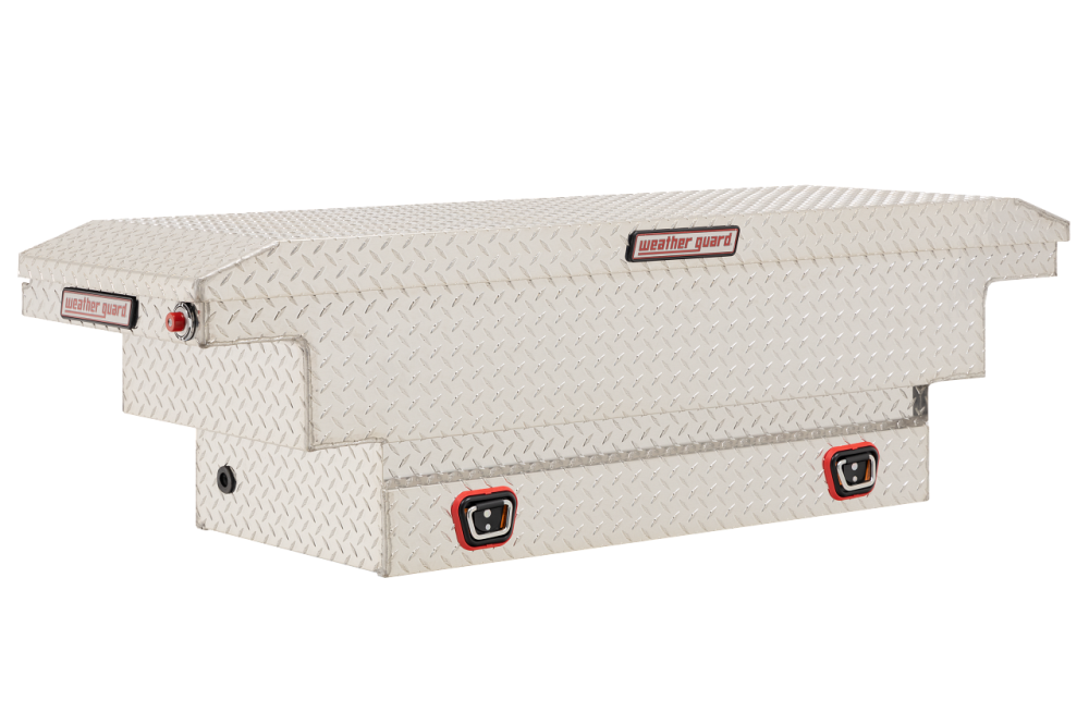 Weather Guard Saddle Truck Tool Box Aluminum Compact Deep Clear - Intensery