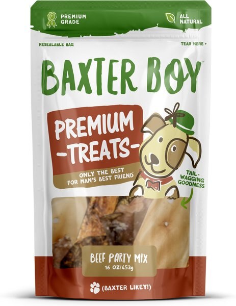 Baxter Boy Beef Party Mix Dog Treats， 16-oz bag - Intensery