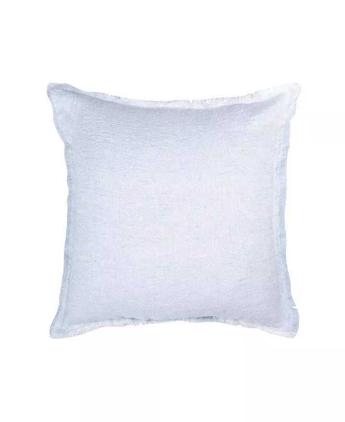 Anaya Home Sky Blue Crossdye Linen Down Alternative Throw Pillow - Intensery
