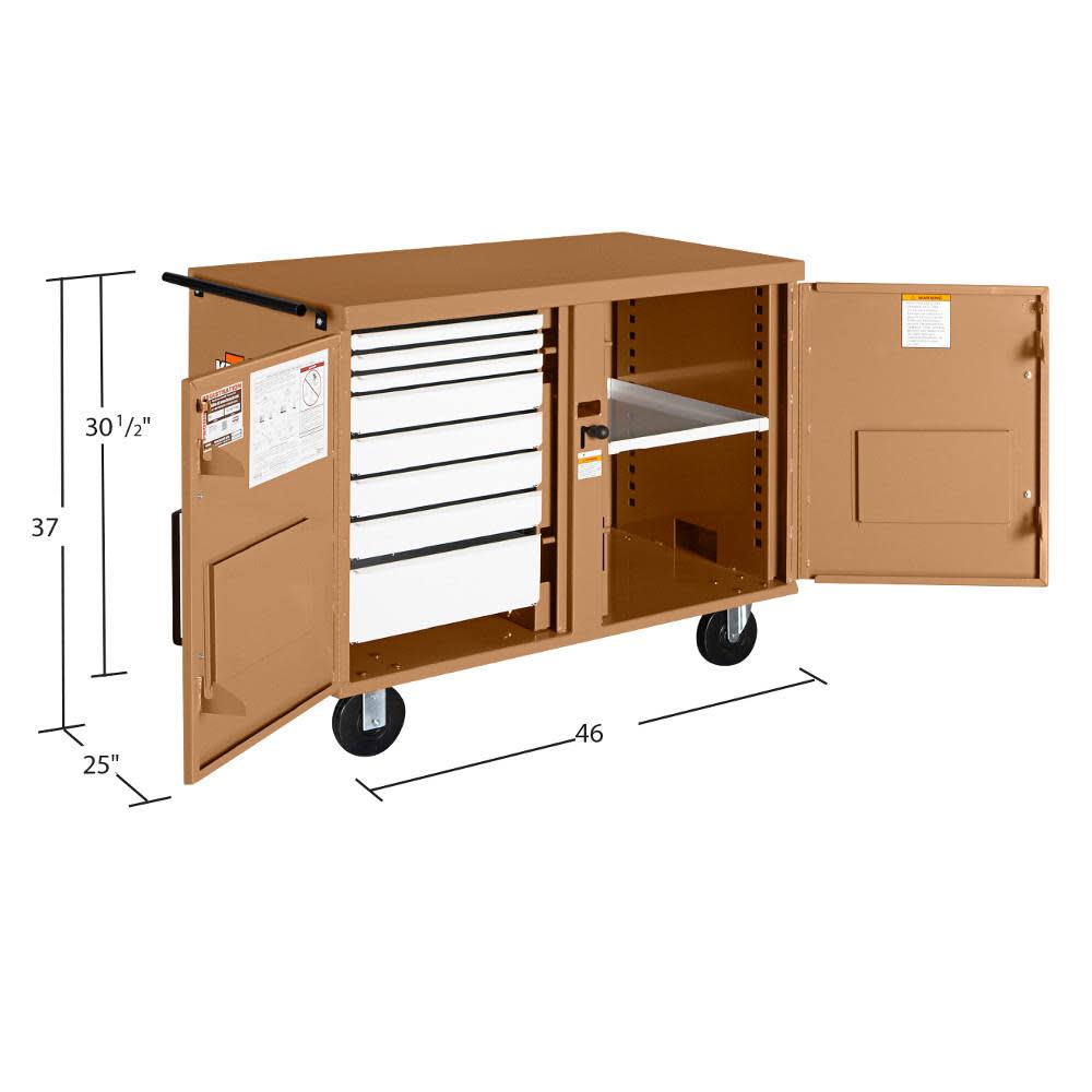 STORAGEMASTER Rolling Work Bench Steel Jobsite Box - Intensery