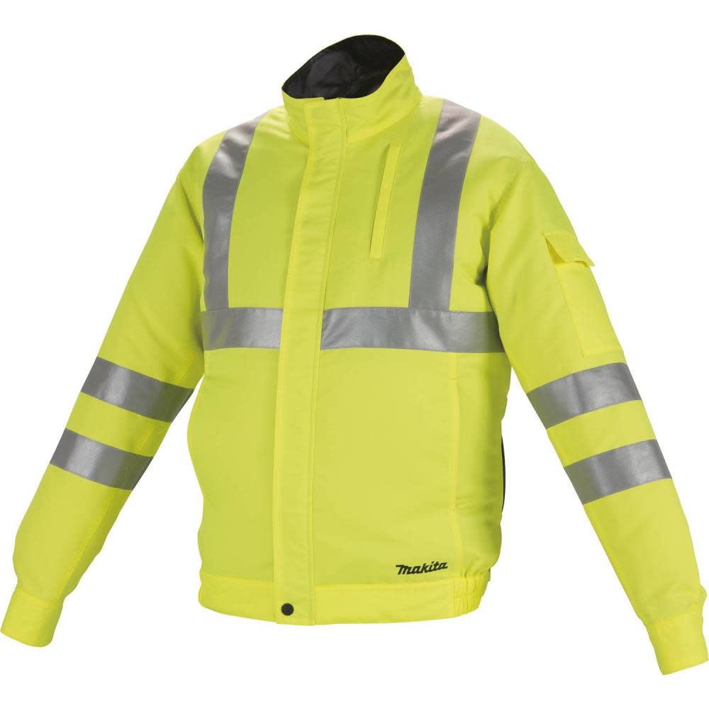 Makita 18V LXT Lithium-Ion Cordless High Visibility Fan Jacket Jacket Only (XL) DFJ214ZXL from Makita - Intensery