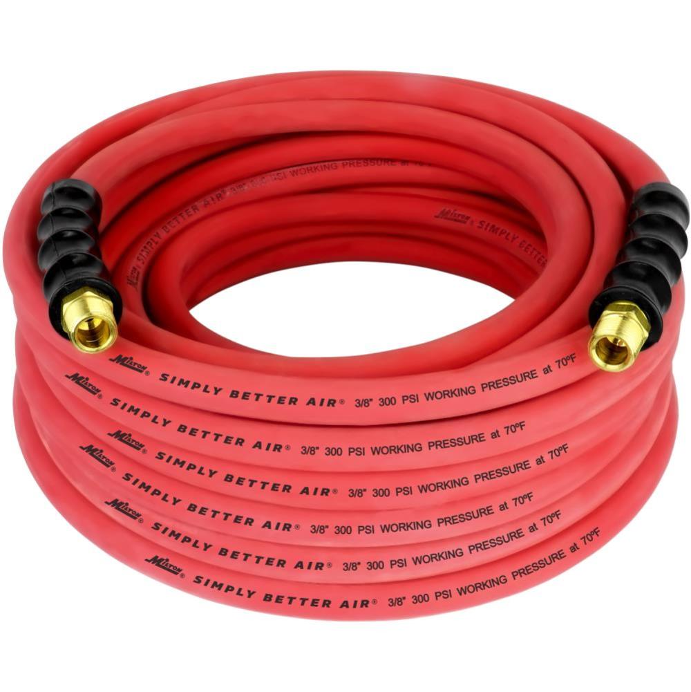 Milton ULR 3/8 ID x 50and#8242; (3/8 MNPT) Ultra Lightweight Rubber Air Hose for Extreme Environments - Intensery