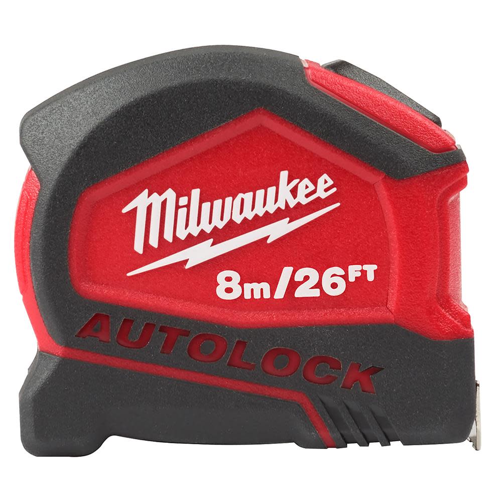 Milwaukee 8m/26' Compact Auto Lock Tape Measure 48-22-6826 from Milwaukee - Intensery
