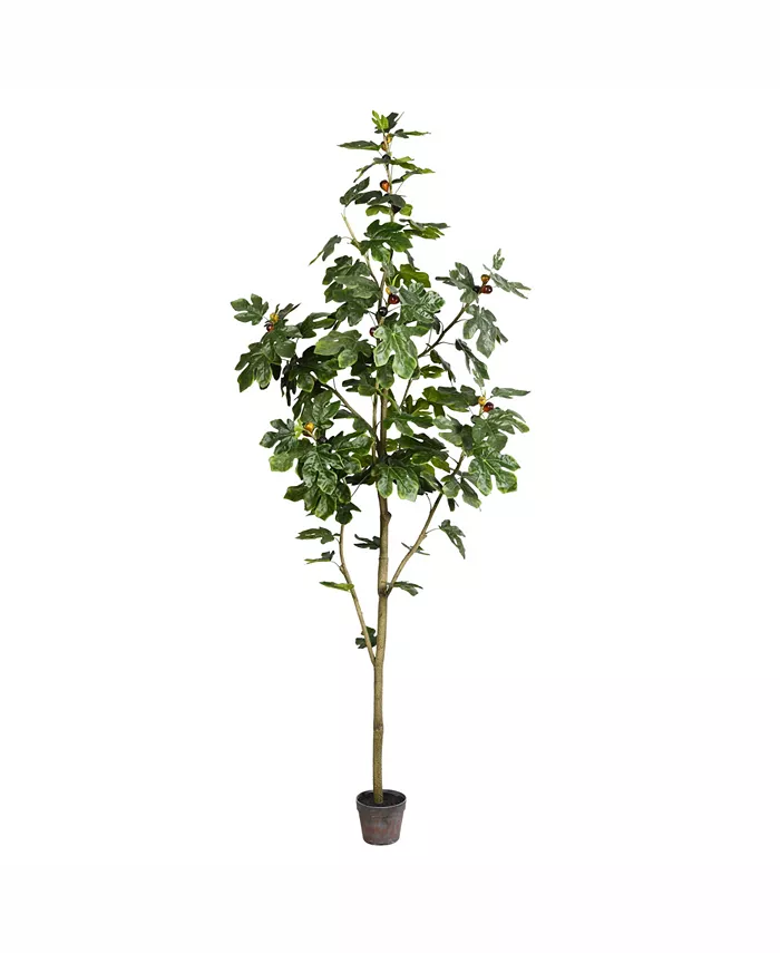 Vickerman 8' Artificial Potted Fig Tree With 100 Leaves - Intensery