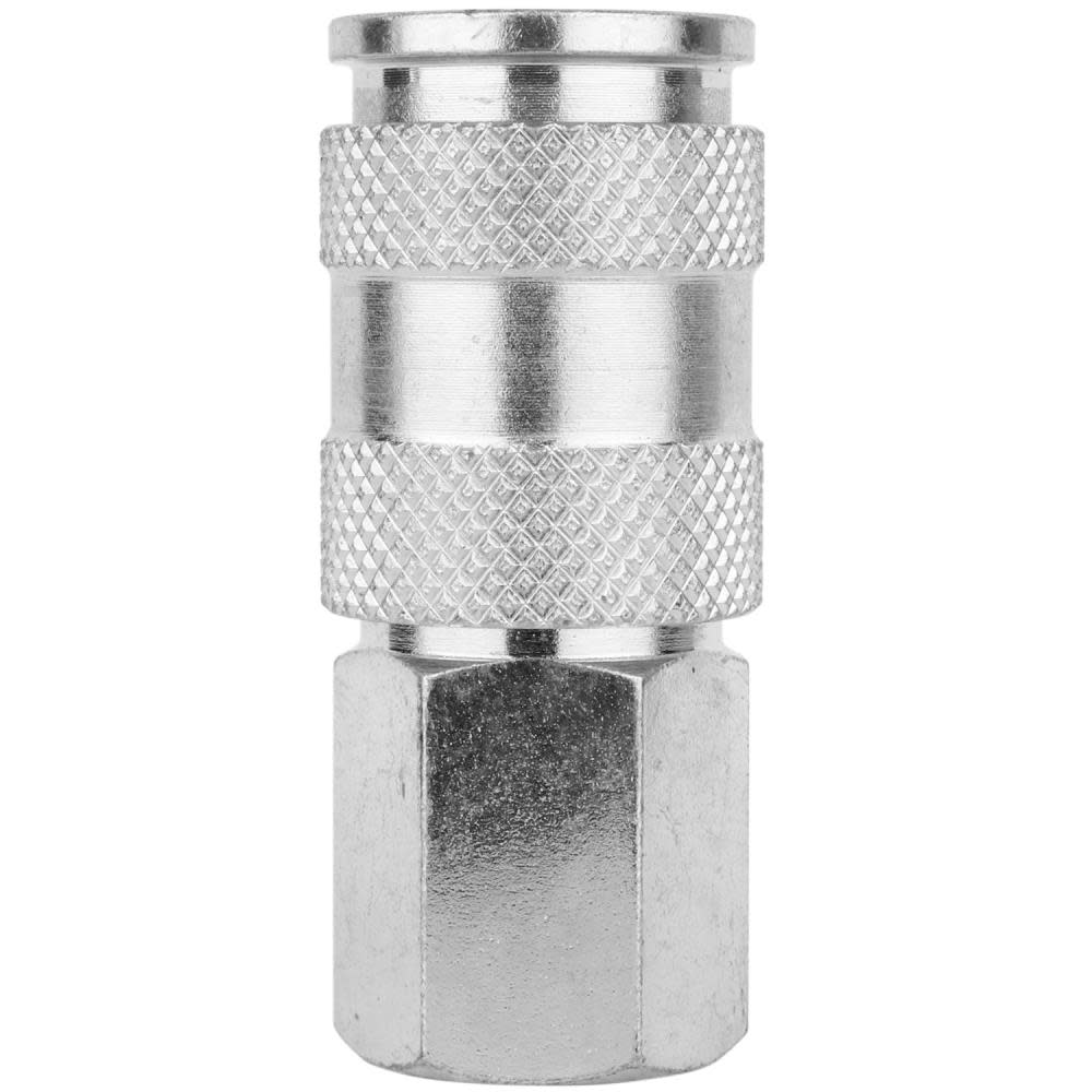Milton 3/8 FNPT High Flow V Style Quick Connect Steel Coupler - Intensery