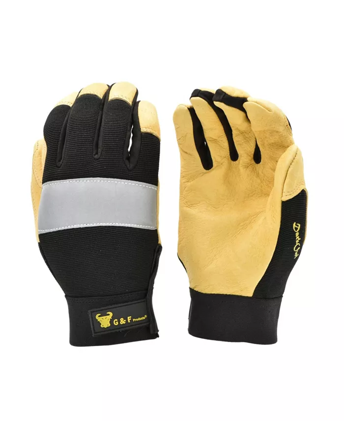 G F Products High Visibility Reflective Mechanics Work Gloves - Intensery