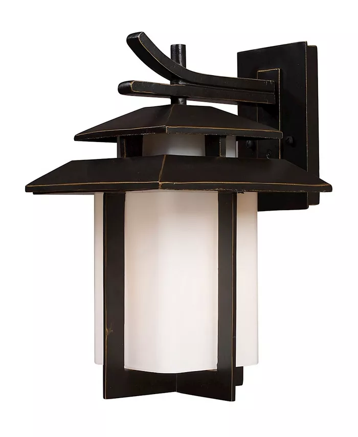 Macy's Kanso 1-Light Outdoor Sconce in Hazlenut Bronze - Intensery