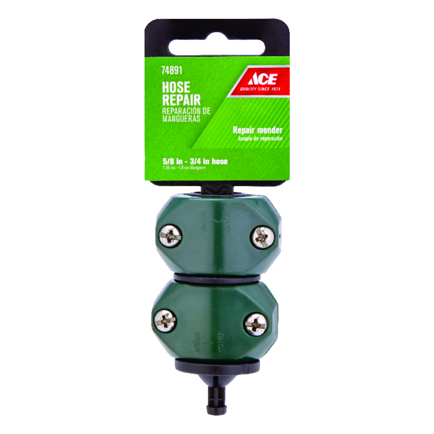 Ace 5/8 \u0026 3/4 in. Nylon/ABS Non-Threaded Female Hose Mender Clamp - Intensery