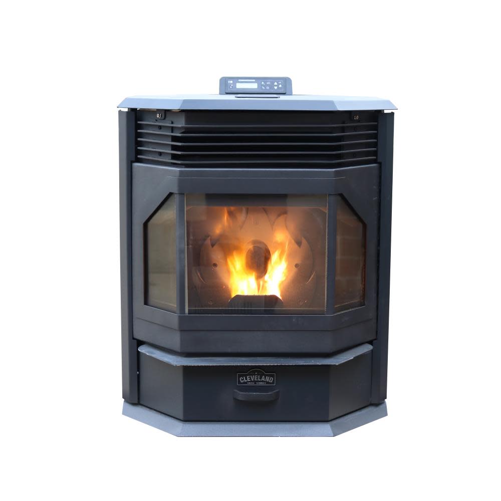 No.210 Bay Front EPA Approved High-Efficiency Pellet Stove with Smart Home Technology， Heats 2500 St Ft Area - Intensery
