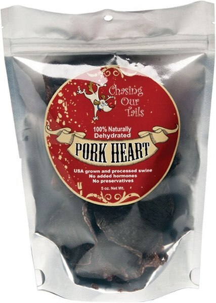 Chasing Our Tails Dehydrated Pork Heart Dog Treats - Intensery