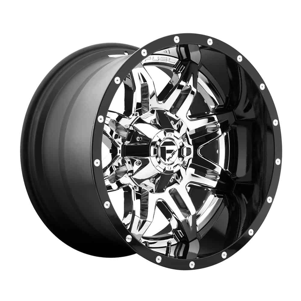 Fuel 2PC D266 LETHAL D266 20X10 8X6.5 CHR-PLATED-GBL -19MM - Intensery