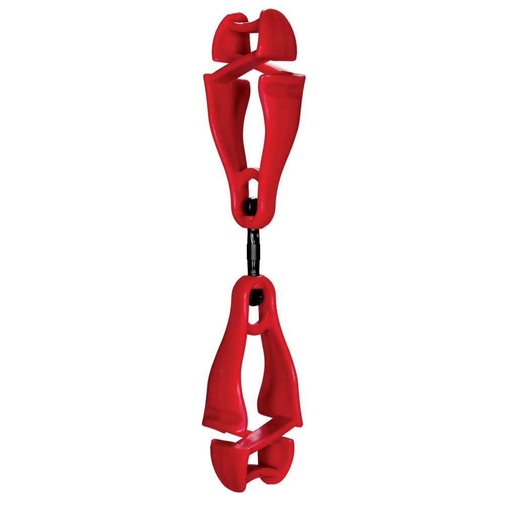 Ergodyne 3420 Red Swiveling Glove Clip Holder Dual Clips - Intensery