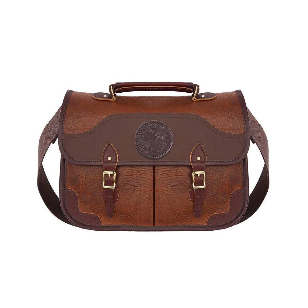 15 Liter Capacity Brown Trim Bison Leather Executive Briefcase - Intensery