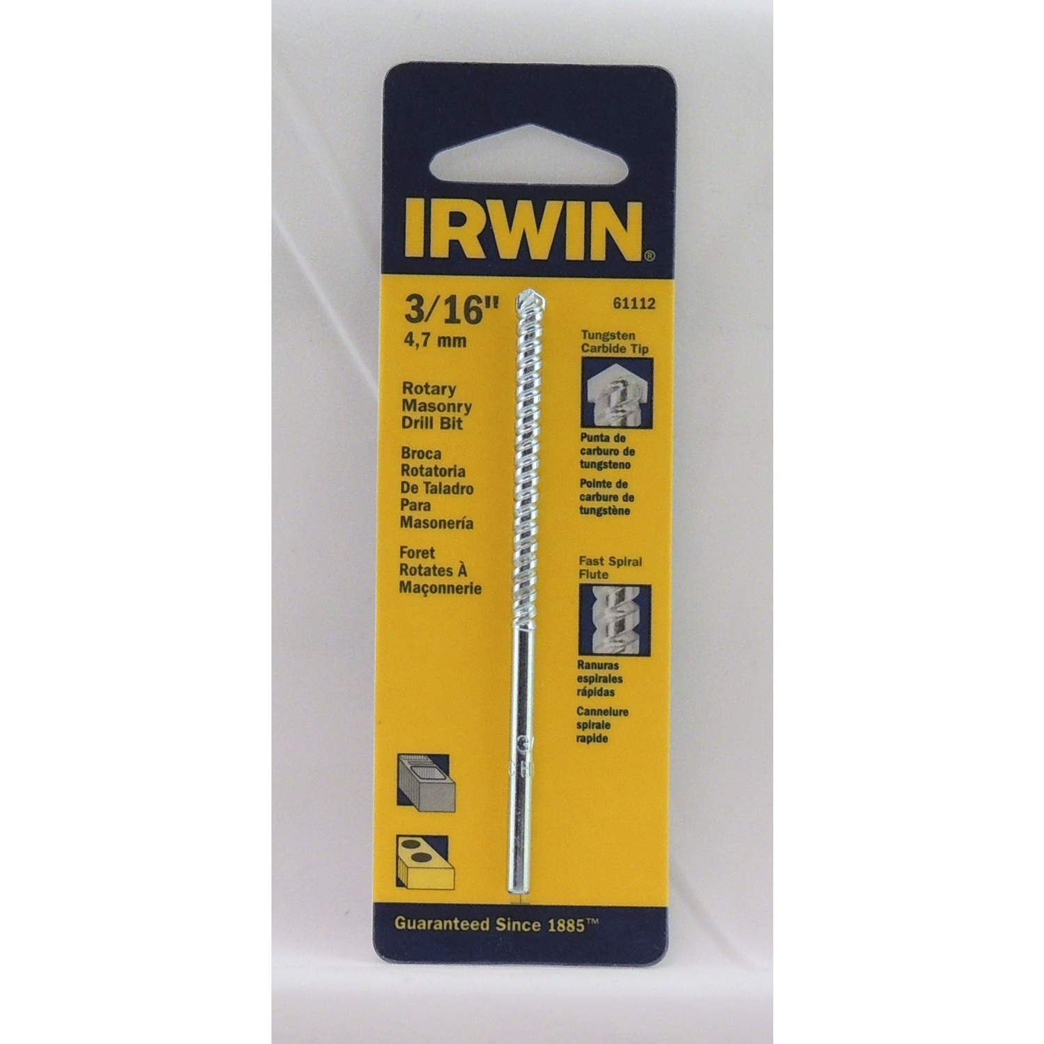 Irwin 3/16 in. X 4 in. L Carbide Tipped Rotary Drill Bit 1 pc - Intensery
