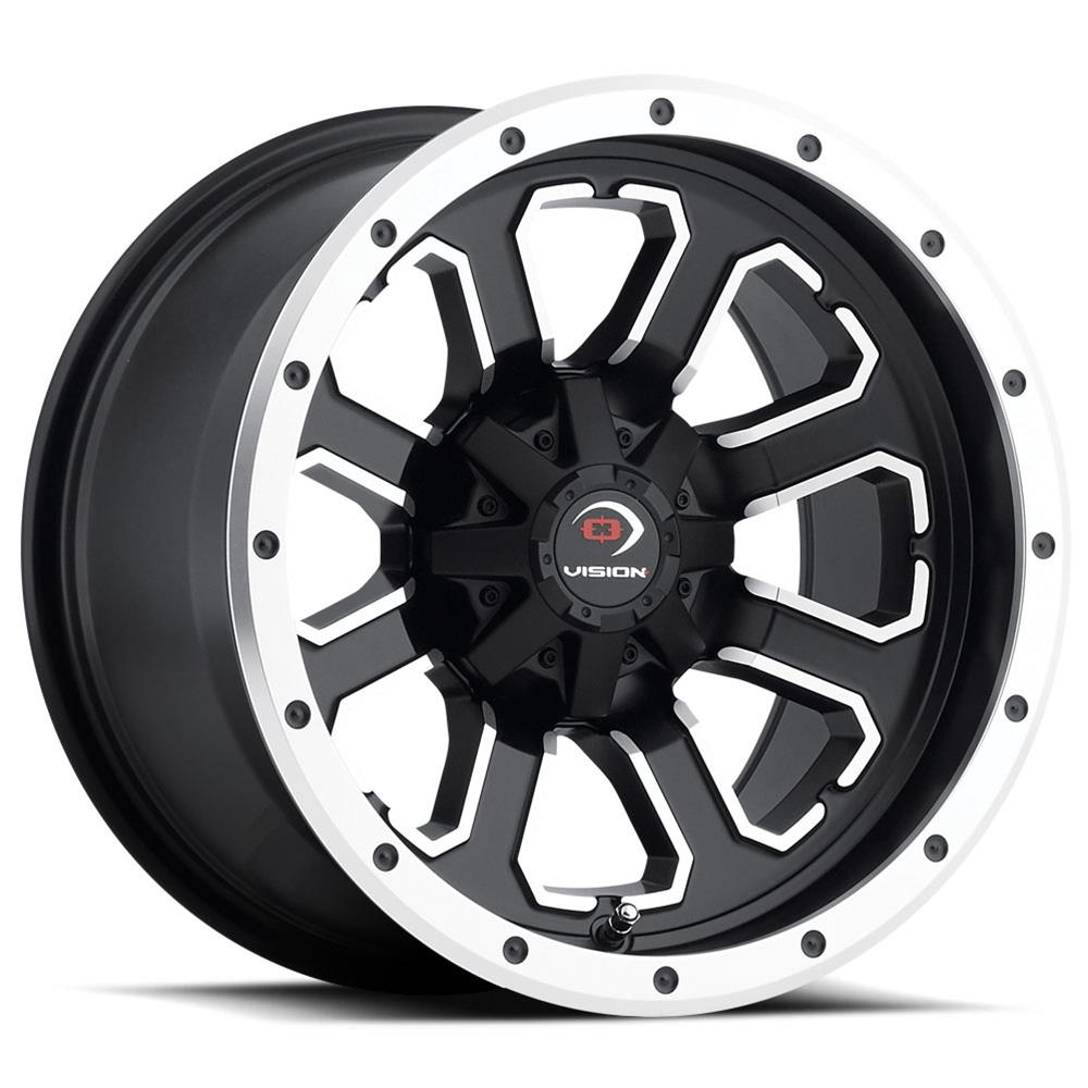 Vision Wheel 548-147110MBMF4 Vision Wheel 548 Commander Series Matte Black Wheels with Machined Accents - Intensery