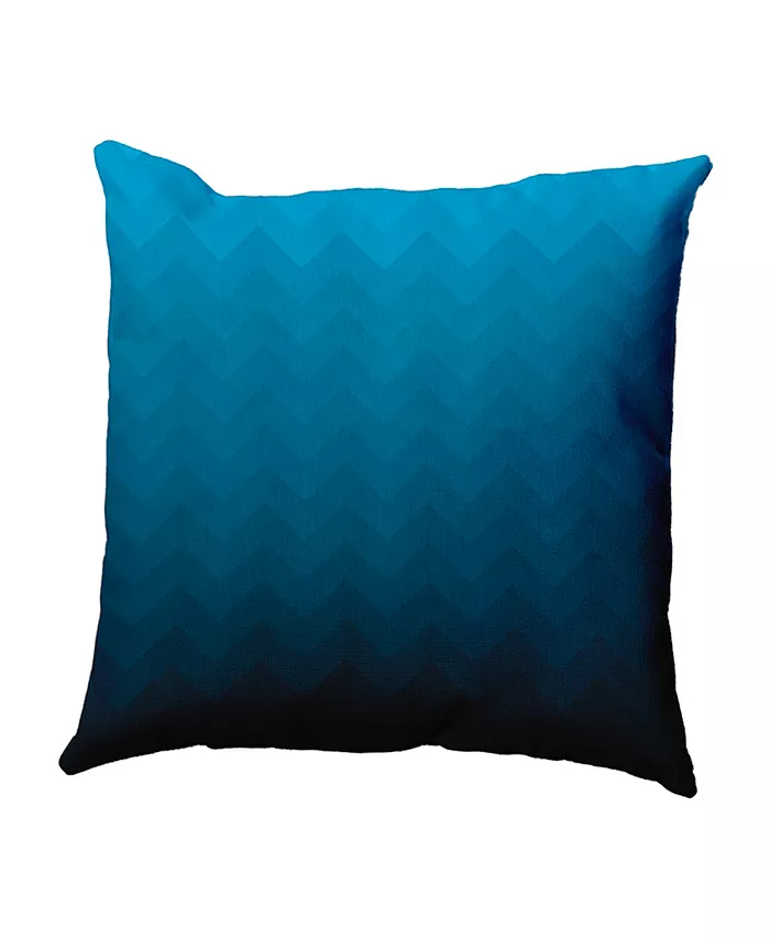 E by Design 16 Inch Teal Decorative Striped Throw Pillow - Intensery