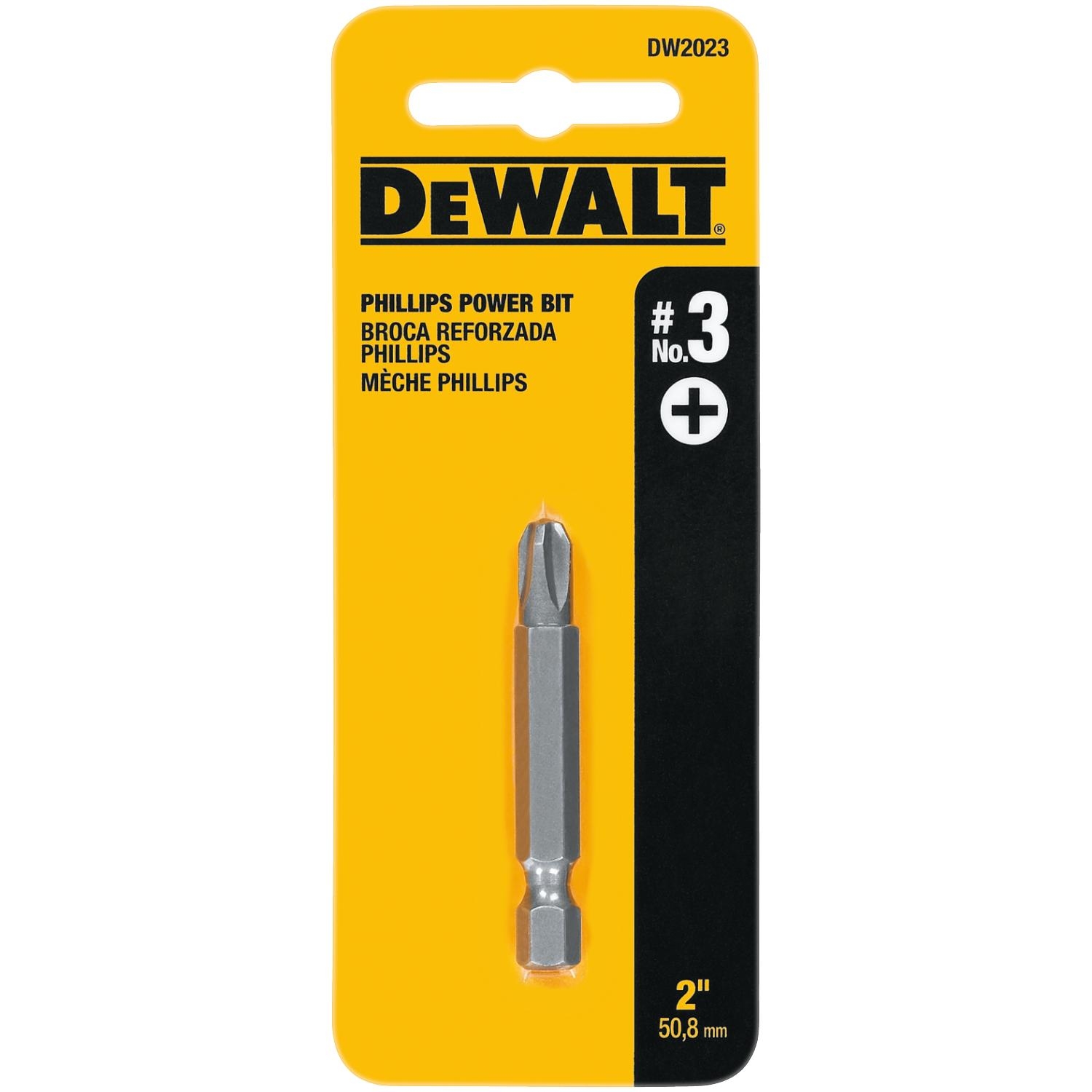 DeWalt Phillips #3 X 2 in. L Power Bit Heat-Treated Steel 1 pc - Intensery