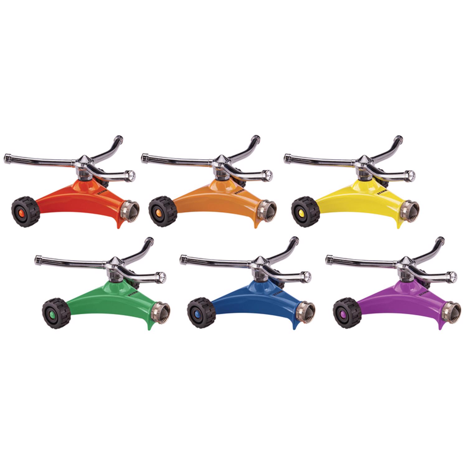 Dramm ColorStorm Metal Wheeled Base Whirling Sprinkler 1134 sq ft - Intensery