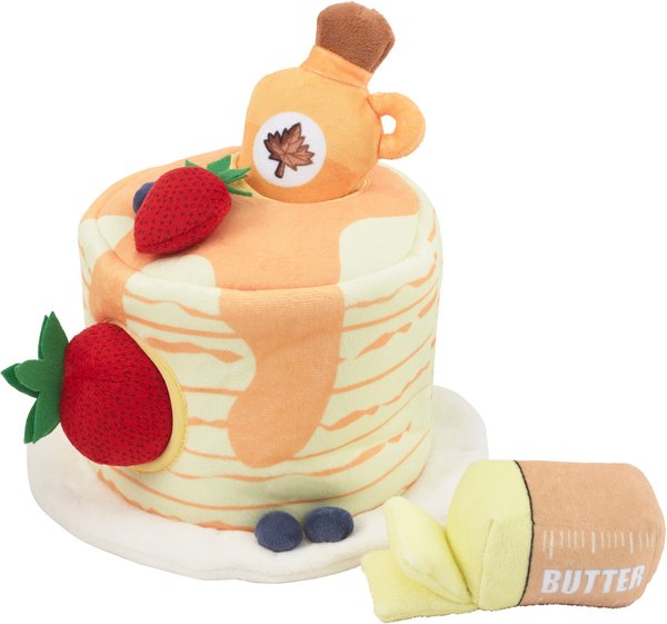 Frisco Brunch Pancake Hide and Seek Puzzle Plush Squeaky Dog Toy - Intensery