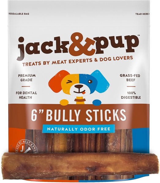 Jack and Pup Thick Bully Stick 6\ - Intensery