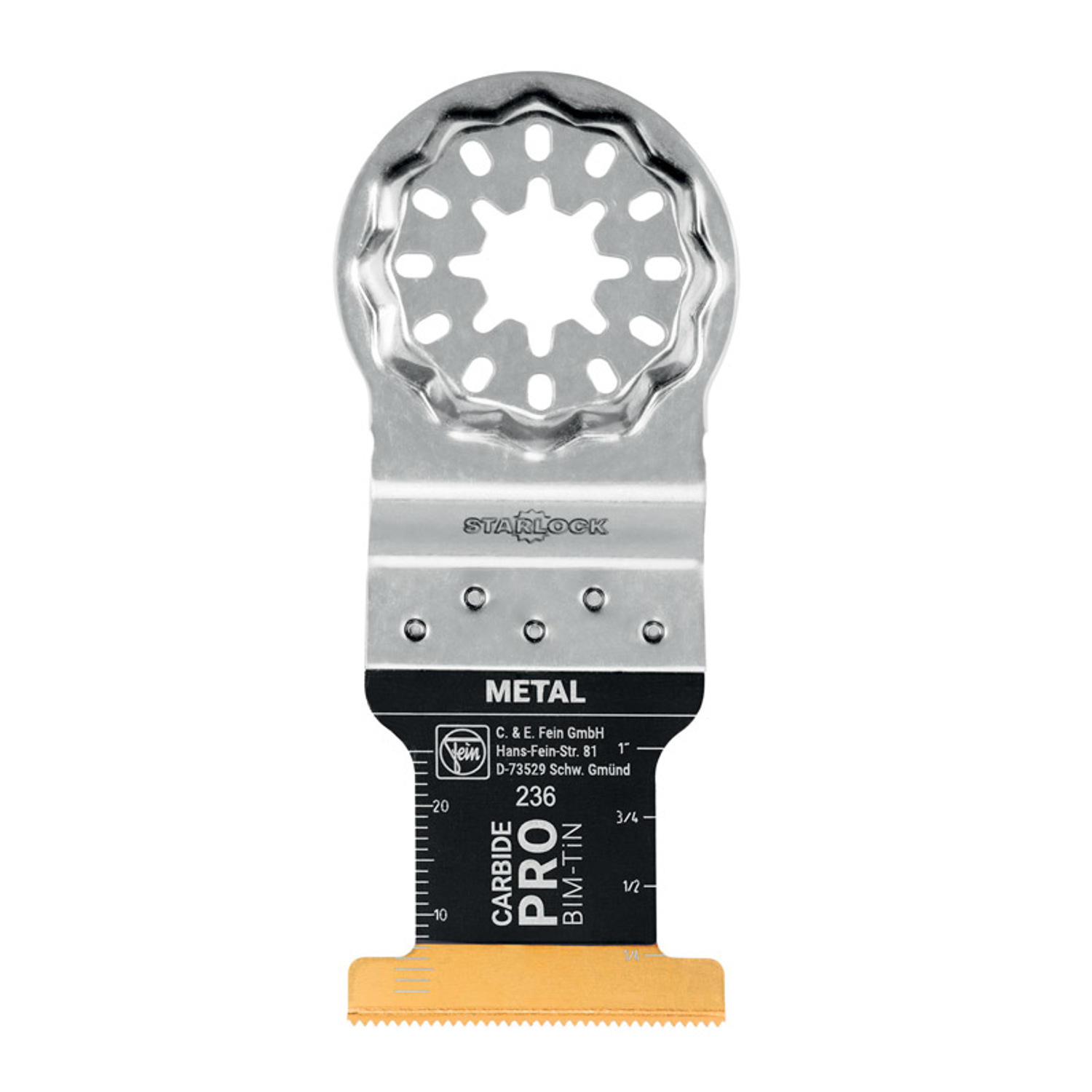 Fein Carbide PRO 1-3/8 in. X 3-1/2 in. L TiN Coated Bi-Metal E-Cut Saw Blade 10 pc - Intensery