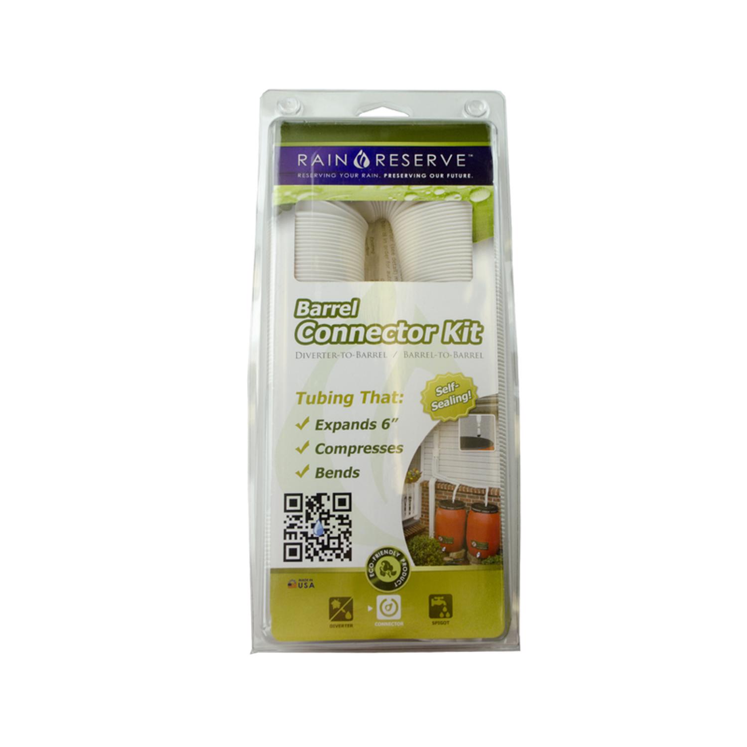 Rain Reserve White Connector Kit Plastic - Intensery